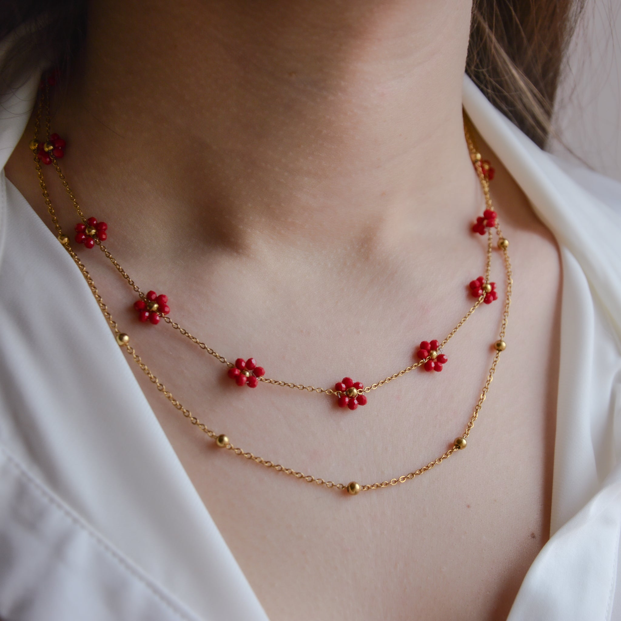 Collana Flora Red